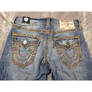 NWT True Religion Ricky Super QT Jeans Men's 31x33 Thick Stitch Relaxed Straight